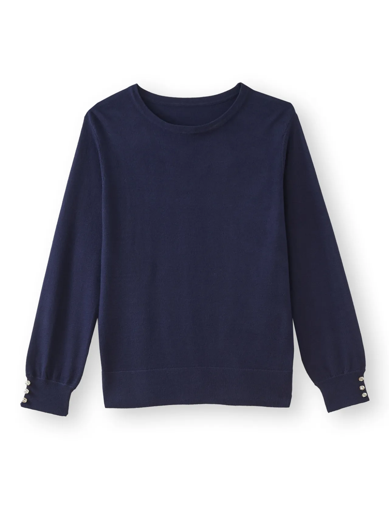 Pull boutons-bijoux aux manches