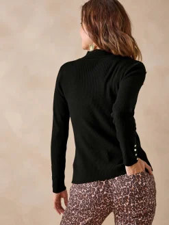 Pull col montant avec laine