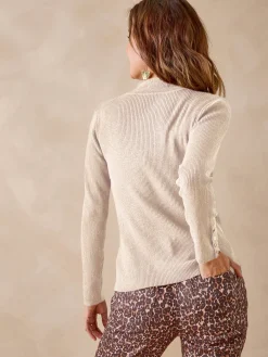 Pull col montant avec laine