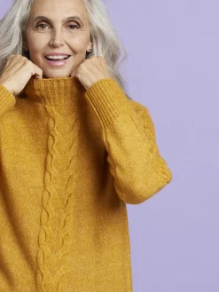 Pull col montant en jersey envers