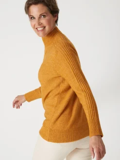 Pull col montant en jersey envers