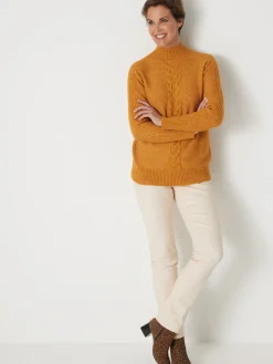 Pull col montant en jersey envers