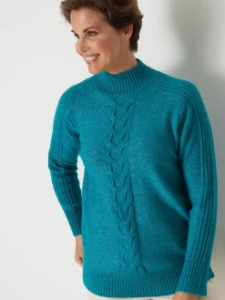 Pull col montant en jersey envers