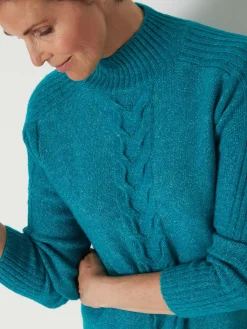 Pull col montant en jersey envers