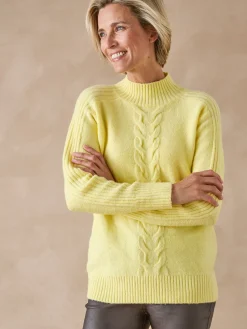 Pull col montant en jersey envers