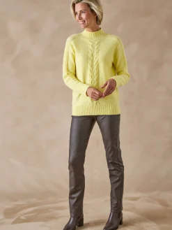 Pull col montant en jersey envers