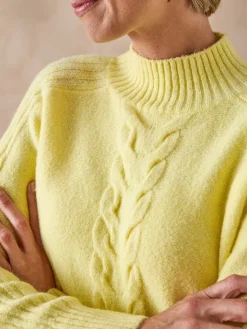 Pull col montant en jersey envers