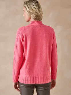 Pull col montant en jersey envers