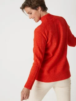 Pull col montant en jersey envers