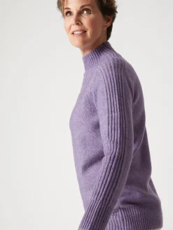 Pull col montant en jersey envers