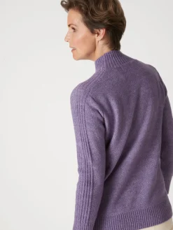 Pull col montant en jersey envers