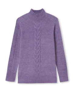 Pull col montant en jersey envers