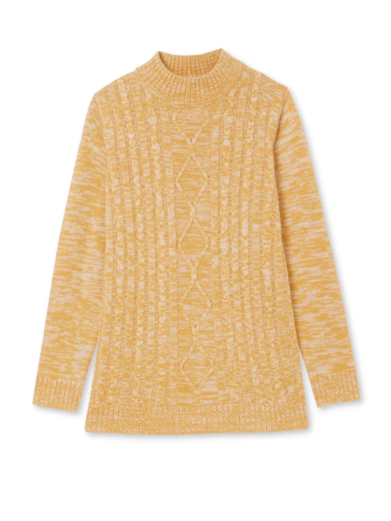 Pull col montant maille torsadée