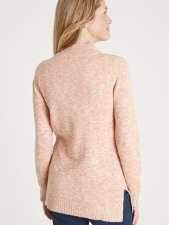 Pull col montant maille torsadée