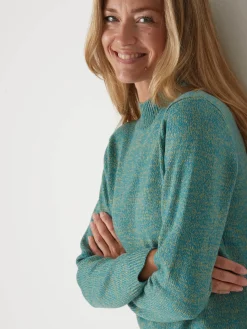 Pull col montant manches longues