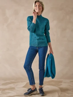 Pull col montant manches longues