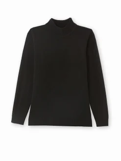 Pull col montant manches longues