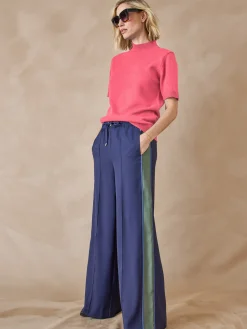 Pull col montant manches courtes