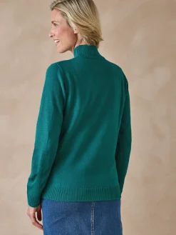 Pull col montant manches longues