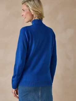 Pull col montant manches longues