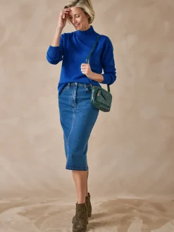 Pull col montant manches longues