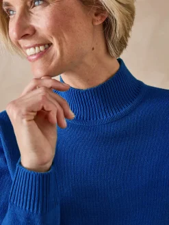 Pull col montant manches longues