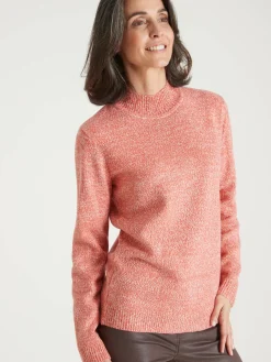 Pull col montant manches longues