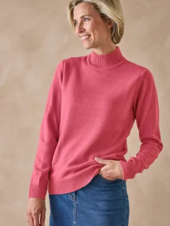 Pull col montant manches longues