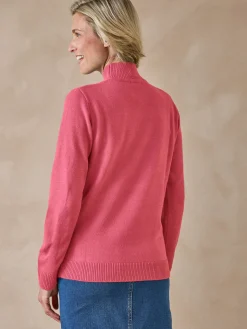 Pull col montant manches longues