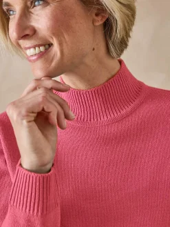 Pull col montant manches longues