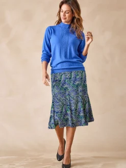 Pull col montant torsadé