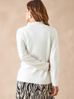 Pull col montant torsadé