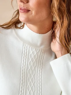 Pull col montant torsadé