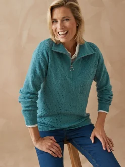 Pull col montant zippé