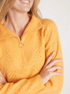 Pull col montant zippé