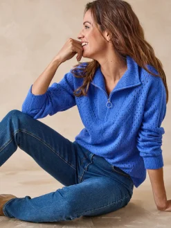 Pull col montant zippé