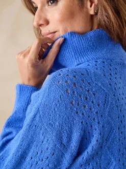 Pull col montant zippé