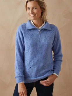 Pull col montant zippé