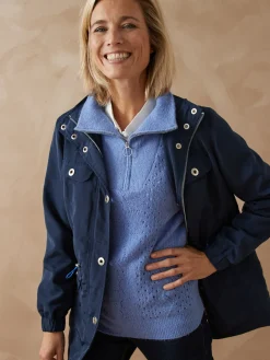 Pull col montant zippé