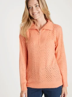 Pull col montant zippé