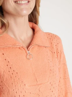 Pull col montant zippé