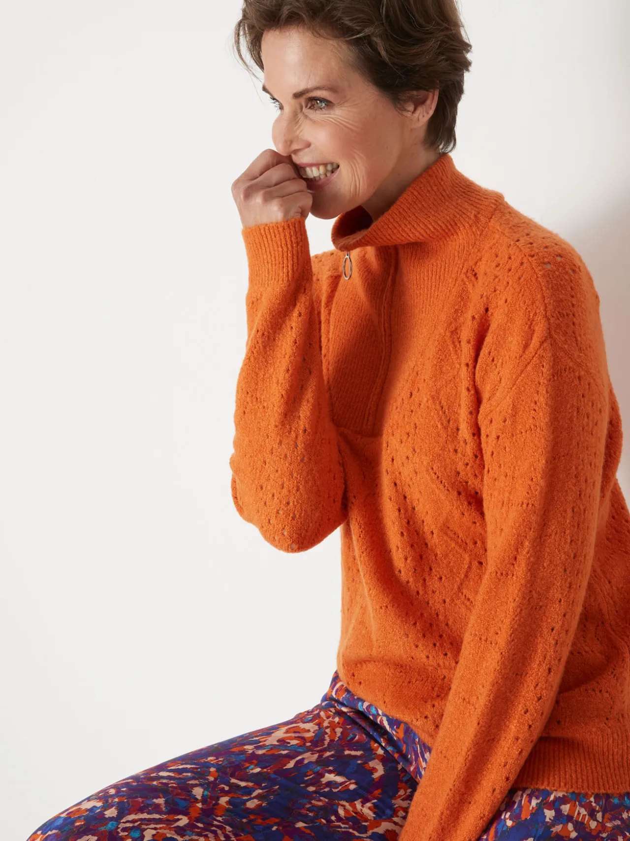 Pull col montant zippé