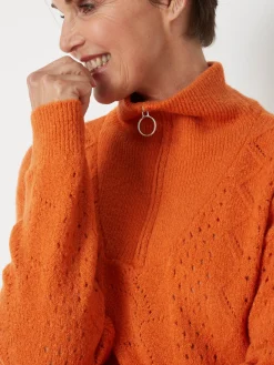 Pull col montant zippé