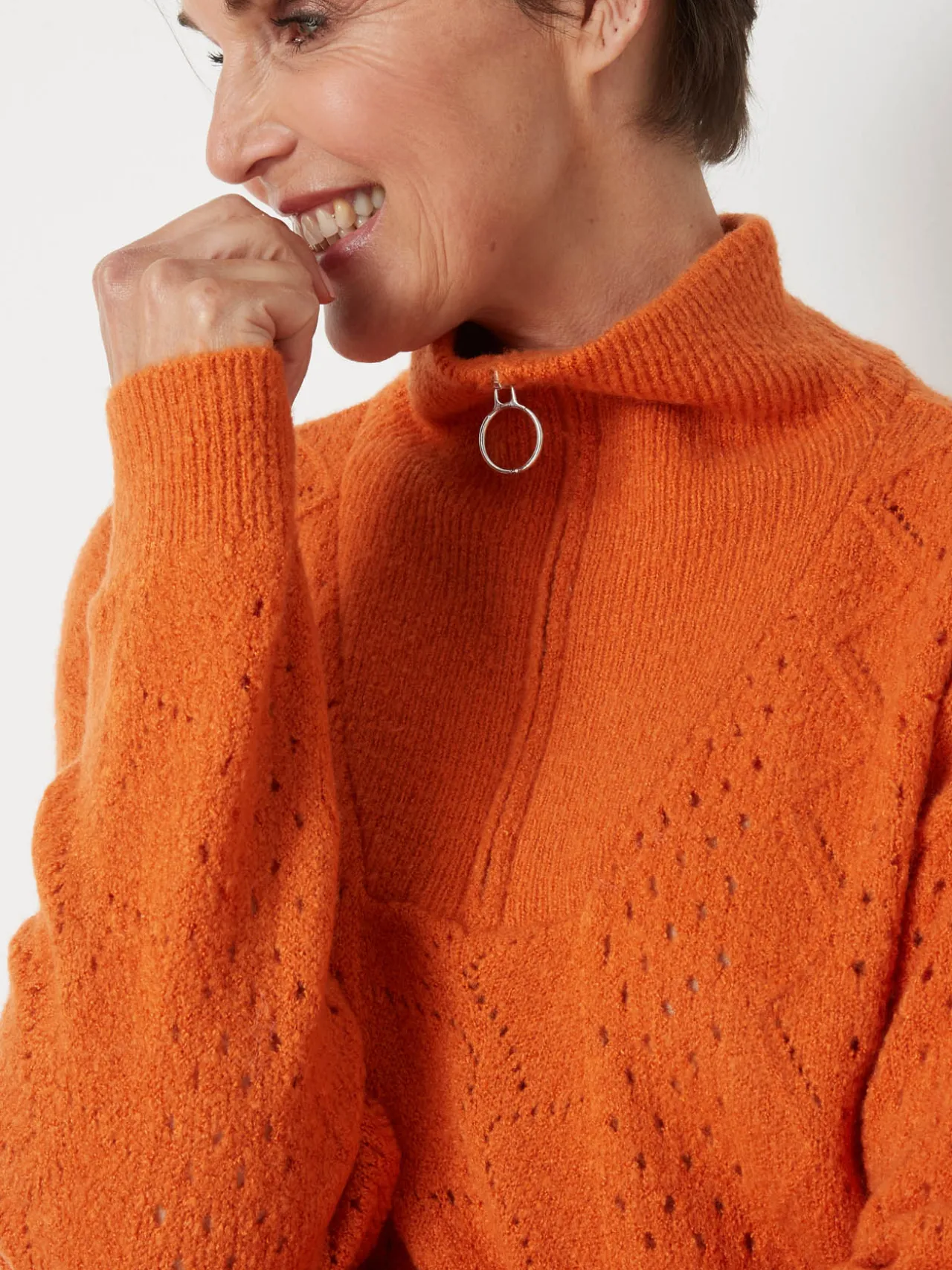 Pull col montant zippé