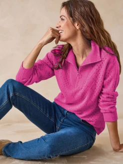 Pull col montant zippé