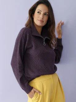 Pull col montant zippé