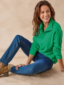 Pull col montant zippé