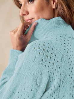 Pull col montant zippé