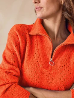 Pull col montant zippé