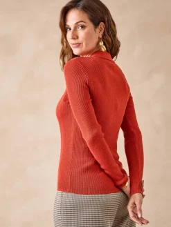 Pull col polo 50% laine mérinos